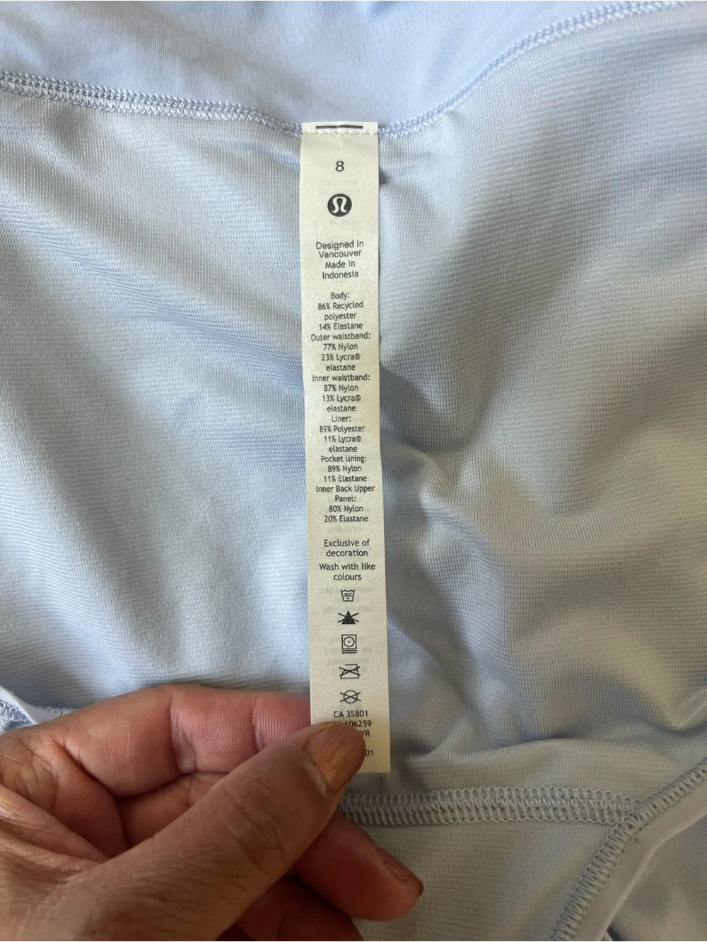 lululemon athletica Pale Blue Women's Athletic Shorts